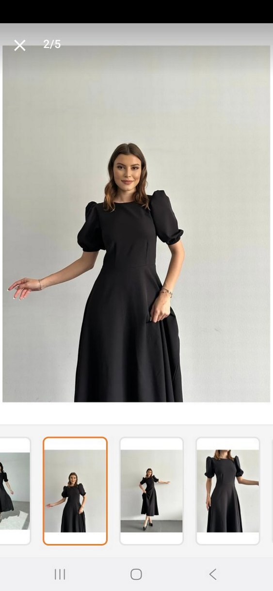 Balon kol elbise - Görsel 2