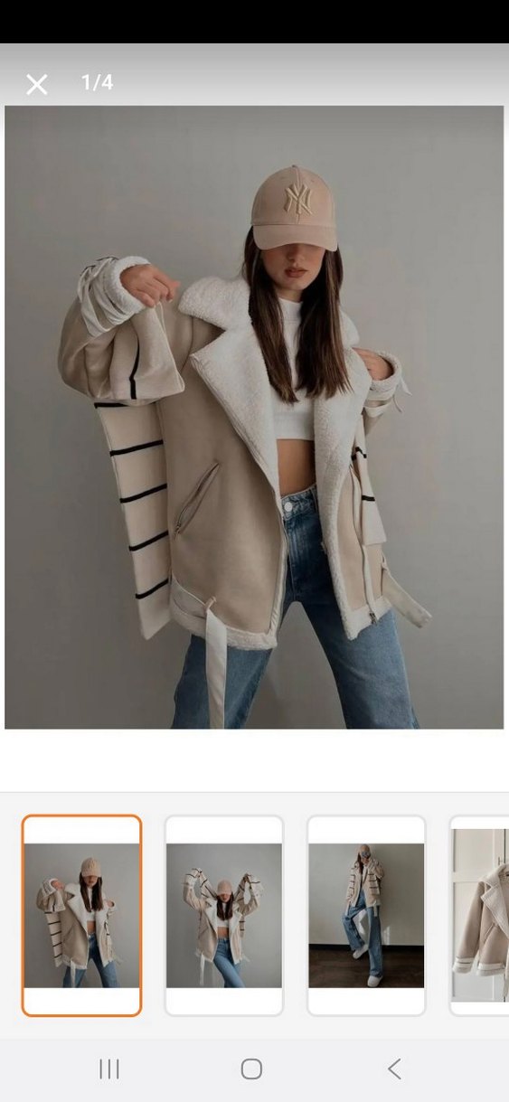 Bej Kürklü Süet Kısa Ceket - Görsel 4