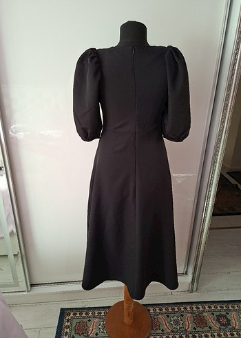s Beden siyah Renk fiyonk detaylı Siyah midi Elbise