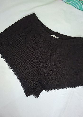 l Beden siyah Renk Siyah Dantel Detaylı Kolsuz Mini Pijama Takımı