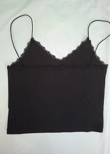l Beden Siyah Dantelli Mini Askılı Pijama Takımı