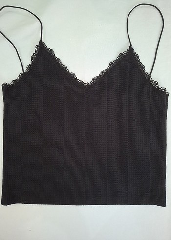 Diğer Siyah Dantelli Mini Askılı Pijama Takımı