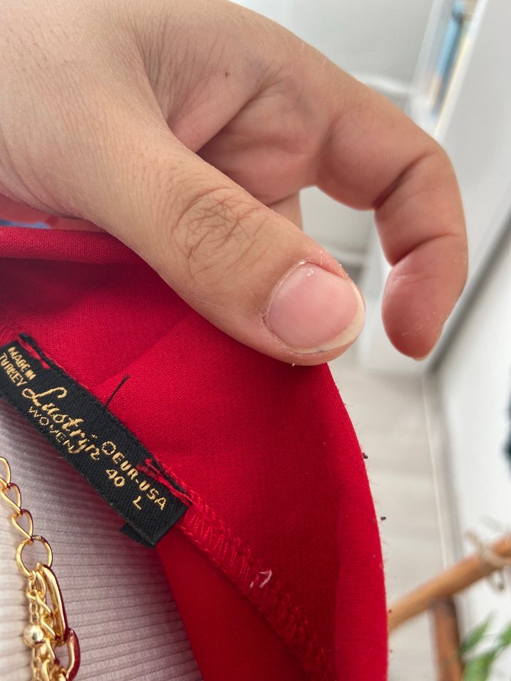 Kırmızı Mini Kadın Blazer Ceket - Görsel 3