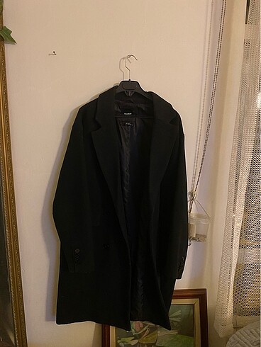 PULL AND BEAR OVERSIZE SIYAH KABAN
