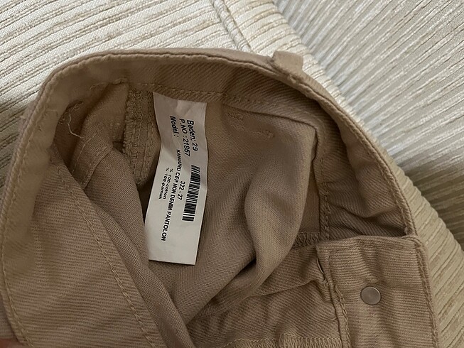 29 Beden Kanguru cep non denim pantolon