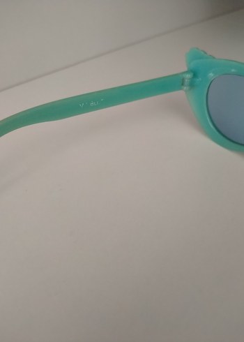 Parlak Turkuaz Retro Kız çocuk Güneş Gözlüğü - Görsel 2