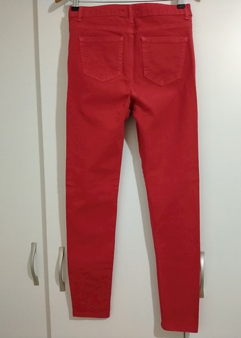 40 Beden kırmızı Renk Kırmızı Kadın Skinny Pantolon