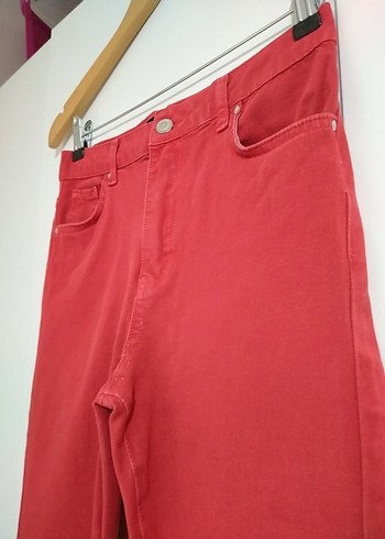 40 Beden Kırmızı Kadın Skinny Pantolon