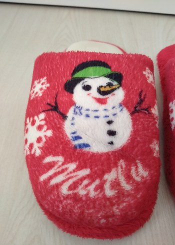 Nakışlı Kış Temalı Kadın Ev Terliği - Görsel 3