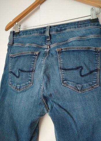 Gri Mavi Kadın Denim Rahat Kesim Pantolon - Görsel 4
