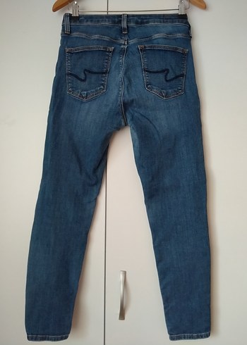 Gri Mavi Kadın Denim Rahat Kesim Pantolon - Görsel 3