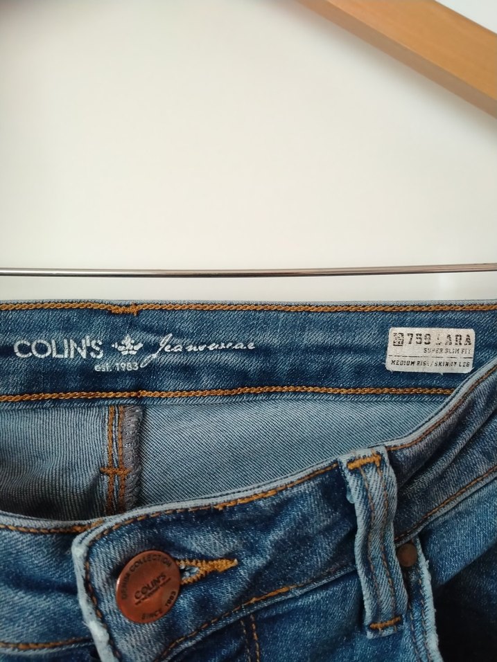 Gri Mavi Kadın Denim Rahat Kesim Pantolon - Görsel 5