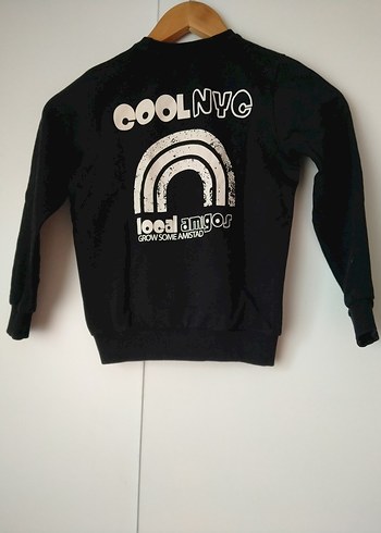 Erkek Çocuk Siyah Baskılı Sweatshirt - Görsel 4