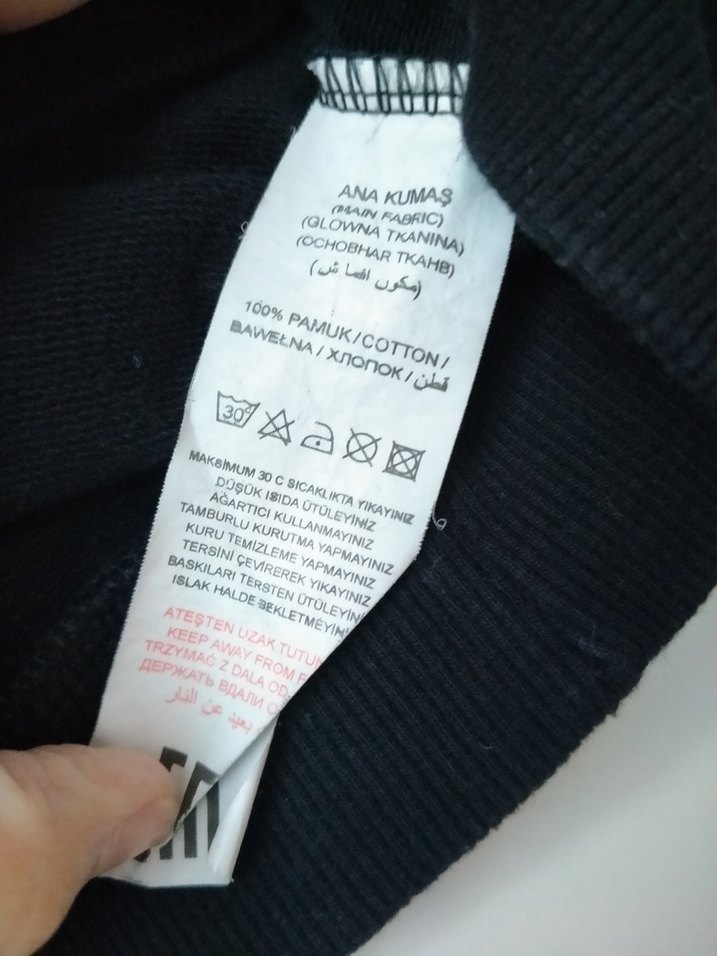 Erkek Çocuk Siyah Baskılı Sweatshirt - Görsel 2