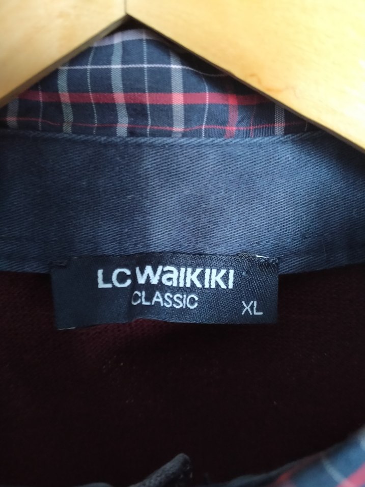 Bordo V Yaka Pamuklu Erkek Kazak - Görsel 4