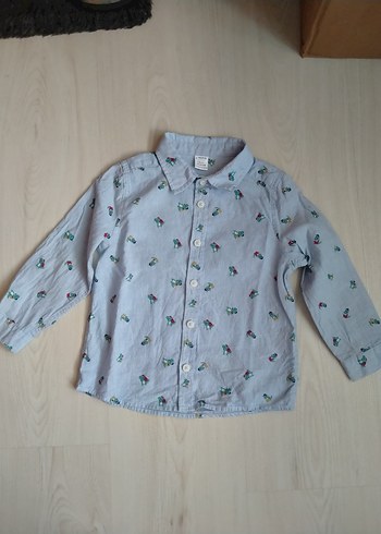 Mavi Desenli Erkek Kısa Kollu Gömlek - Görsel 2