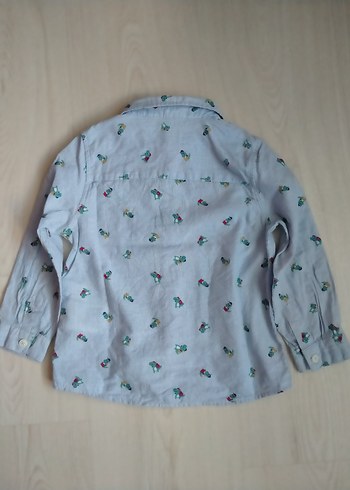 Mavi Desenli Erkek Kısa Kollu Gömlek - Görsel 3