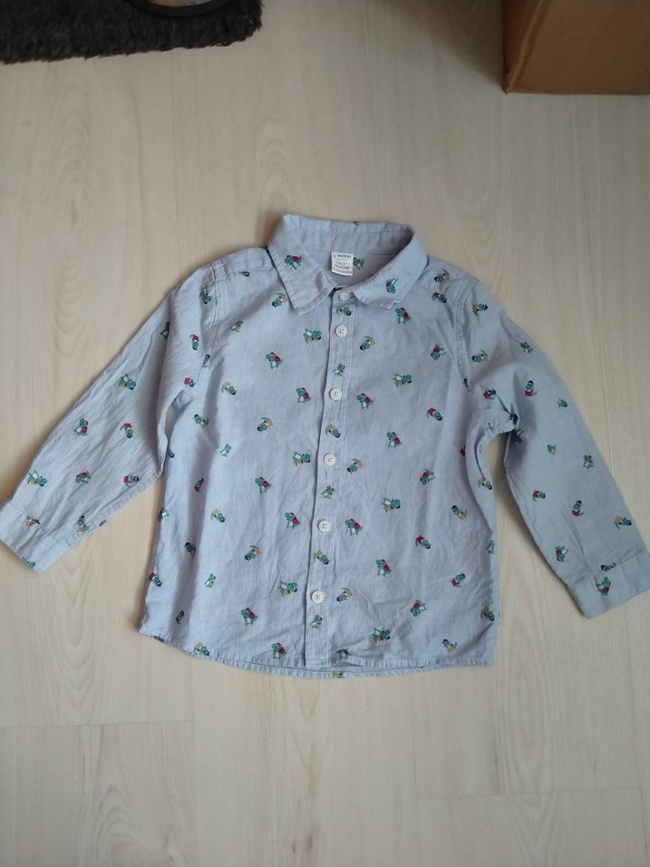 Mavi Desenli Erkek Kısa Kollu Gömlek - Görsel 2