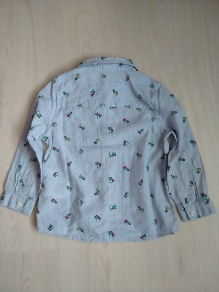 Mavi Desenli Erkek Kısa Kollu Gömlek - Görsel 3