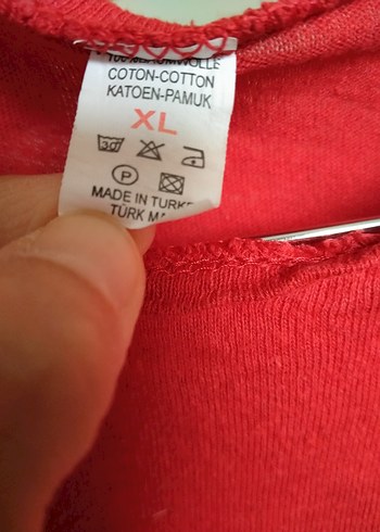 Kırmızı Kısa Kollu Kadın Tişört - Görsel 3