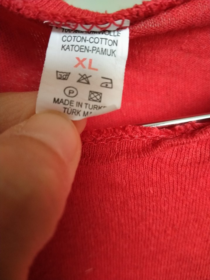 Kırmızı Kısa Kollu Kadın Tişört - Görsel 3