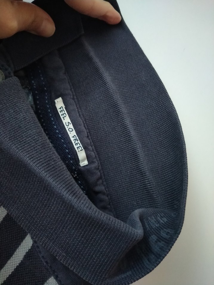 Erkek Gri Çizgili Kısa Kollu Polo Tişört - Görsel 3