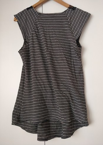 Gri Çizgili V Yaka Pliseli Kadın Yelek - Görsel 5