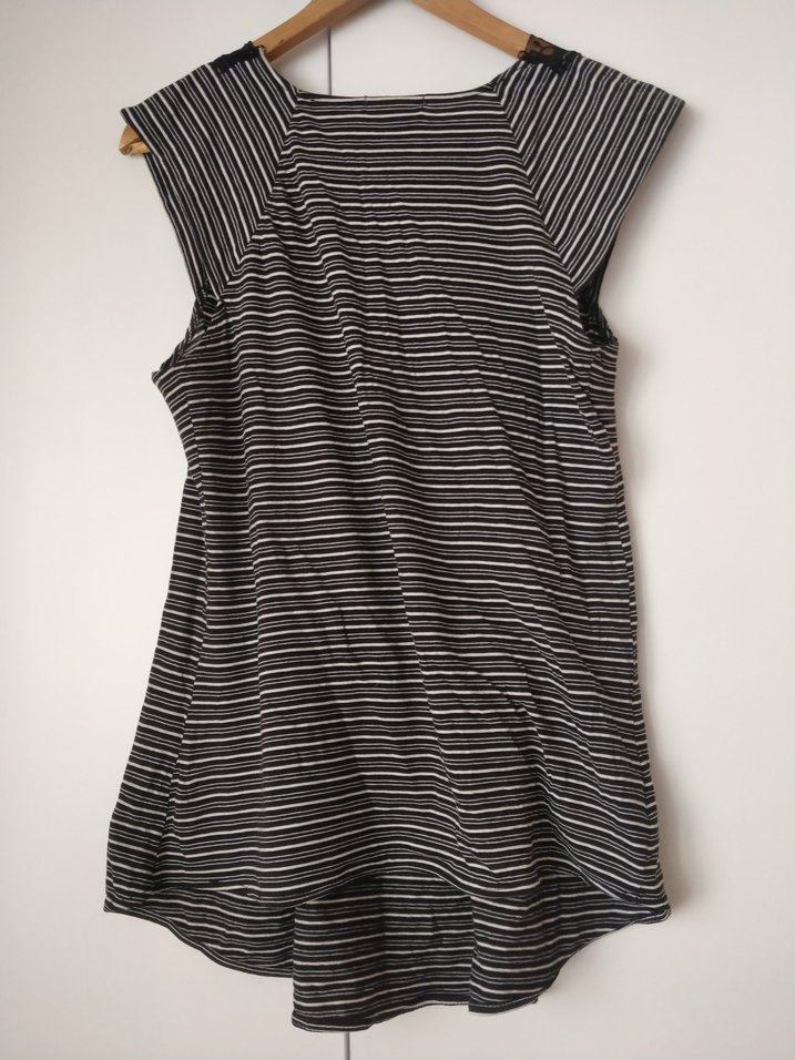 Gri Çizgili V Yaka Pliseli Kadın Yelek - Görsel 5