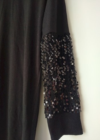 Uzun Kollu Payet İşlemeli bluz - Görsel 3