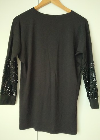 Uzun Kollu Payet İşlemeli bluz - Görsel 2