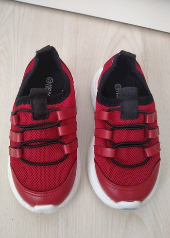 Erkek Çocuk Kırmızı Elastik Bağcıklı Spor Ayakkabı - Görsel 5