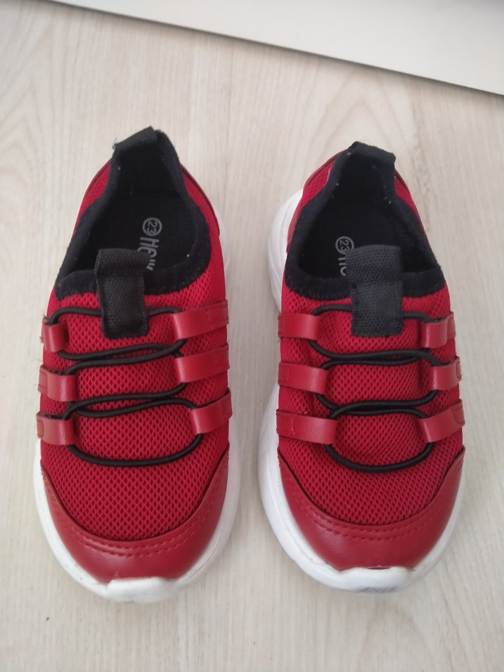 Erkek Çocuk Kırmızı Elastik Bağcıklı Spor Ayakkabı - Görsel 5