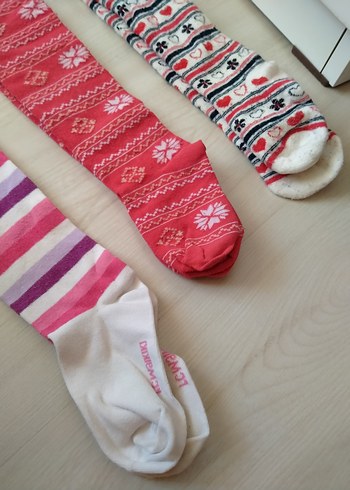 Çocuk Renkli Desenli Külotlu Çorap - Görsel 2