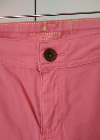 Pembe Midi Kadın Kumaş Pantolon - Görsel 2