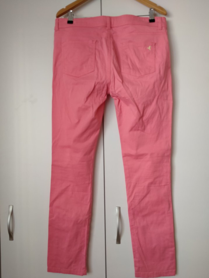 Pembe Midi Kadın Kumaş Pantolon - Görsel 3