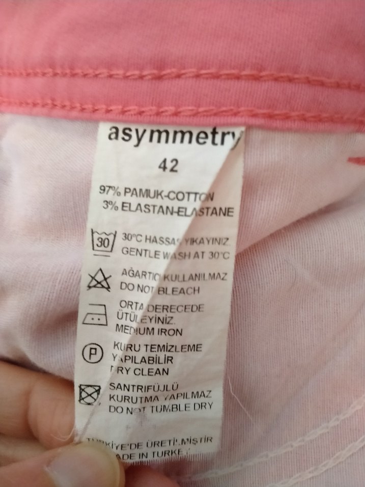 Pembe Midi Kadın Kumaş Pantolon - Görsel 4