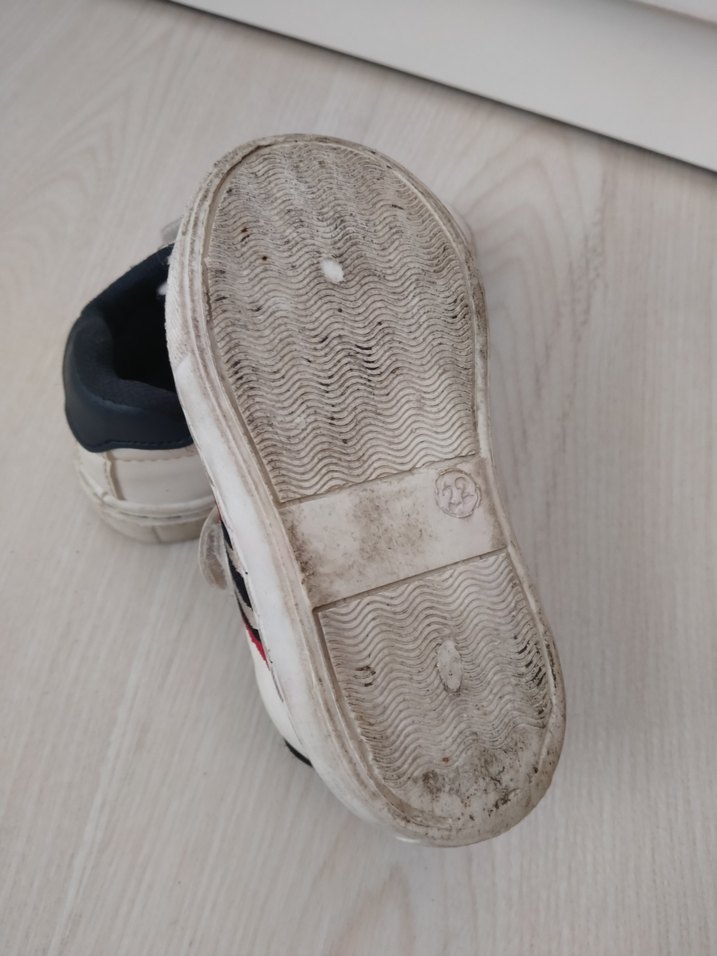 Beyaz Erkek Çocuk Spor Ayakkabı Velcro - Görsel 4