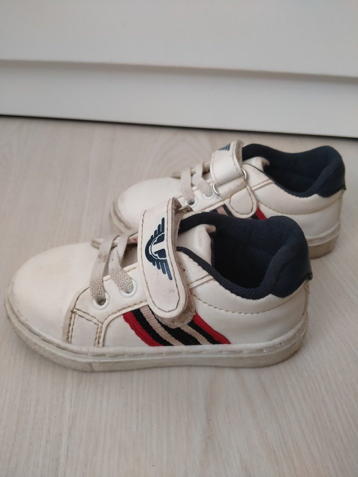 Beyaz Erkek Çocuk Spor Ayakkabı Velcro - Görsel 3