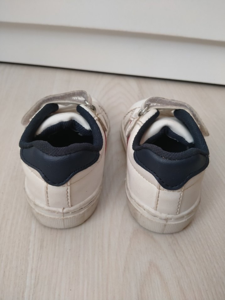 Beyaz Erkek Çocuk Spor Ayakkabı Velcro - Görsel 2