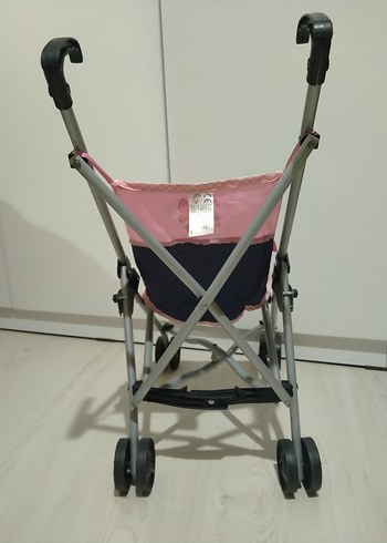 Pastel Pembe Bebek Baston Arabası - Görsel 6