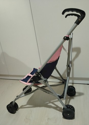 Pastel Pembe Bebek Baston Arabası - Görsel 5