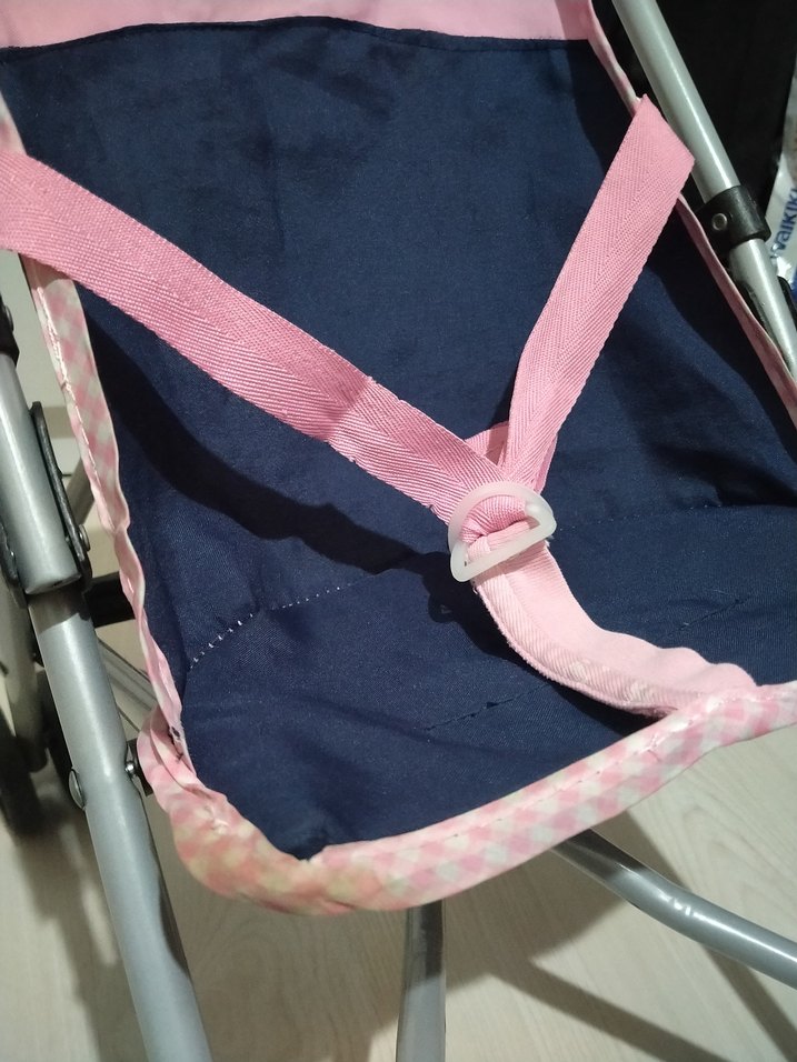 Pastel Pembe Bebek Baston Arabası - Görsel 4