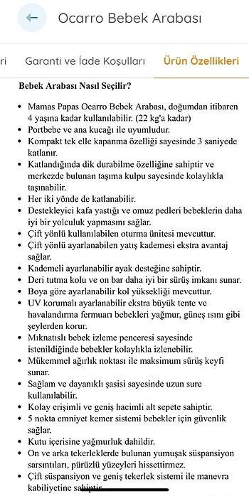 MAMAS&PAPAS OCARRO BEBEK ARABASI - Görsel 6