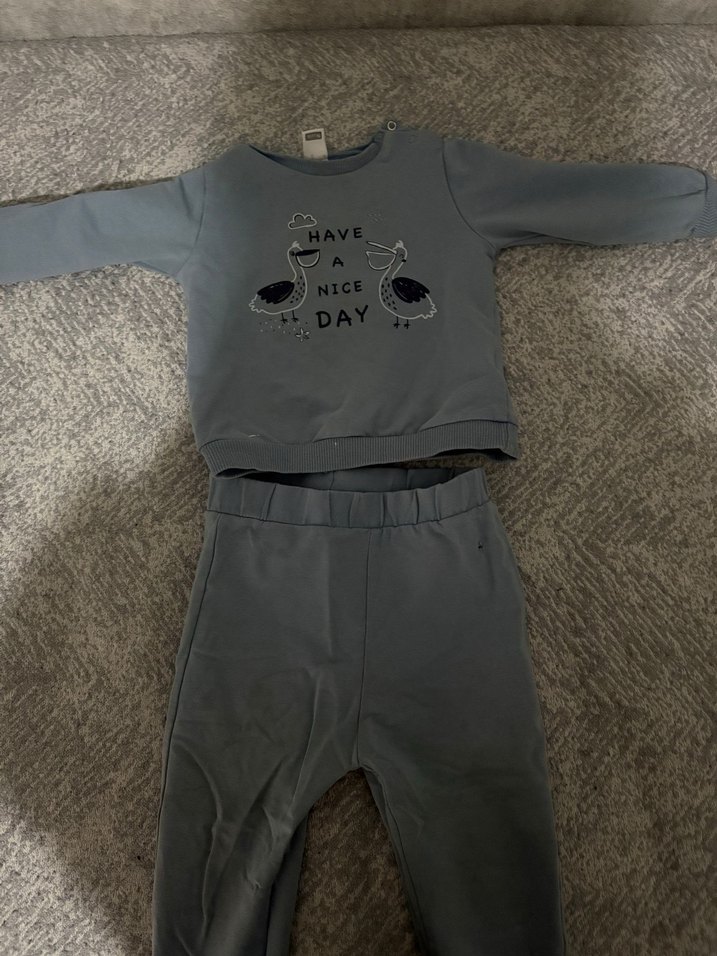 Gri Erkek Çocuk Uzun Kollu Pijama Takımı - Görsel 2