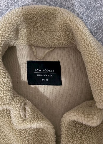 Bej Düğmeli Kadın Midi Ceket - Görsel 3