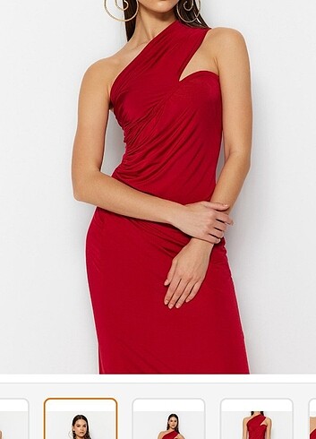 Kırmızı abiye - Görsel 4