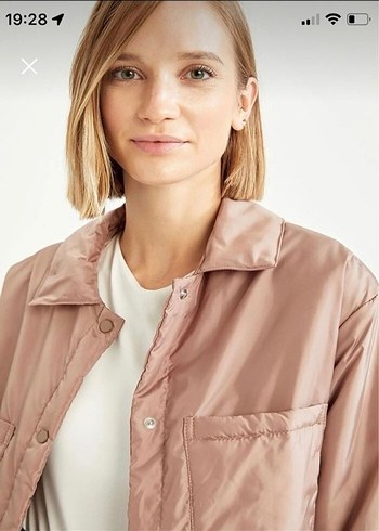 Pudra Midi Düğmeli Kadın Ceket - Görsel 4