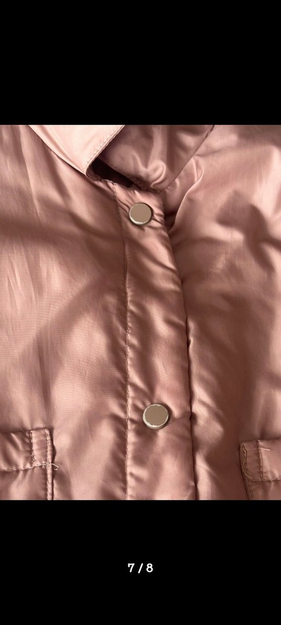 Pudra Midi Düğmeli Kadın Ceket - Görsel 5