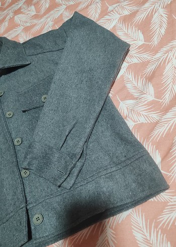 Gri Düğmeli Kadın Ceket - Görsel 4