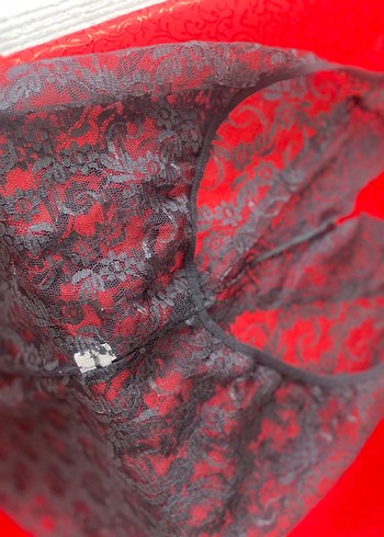 Kadın siyah Dantel gecelik - Görsel 6